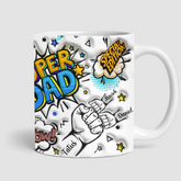 Hrnek pro tátu - Super Dad - Hrnek (330ml) - Bílý