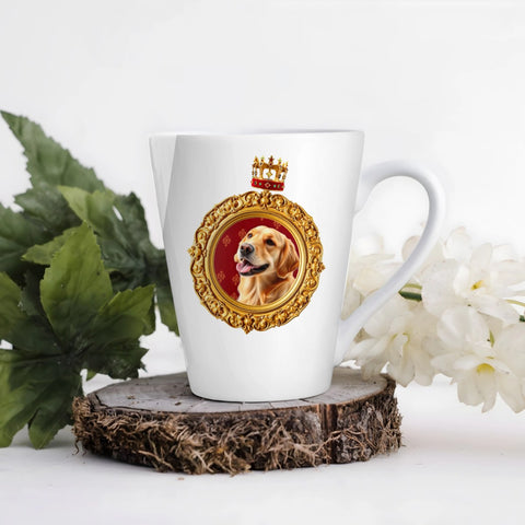 Královský portrét mazlíčka na hrnku - Latte Hrnek (300ml), Bílý