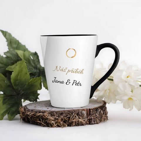 Hrnek Náš příběh - Latte Hrnek (300ml), Černý