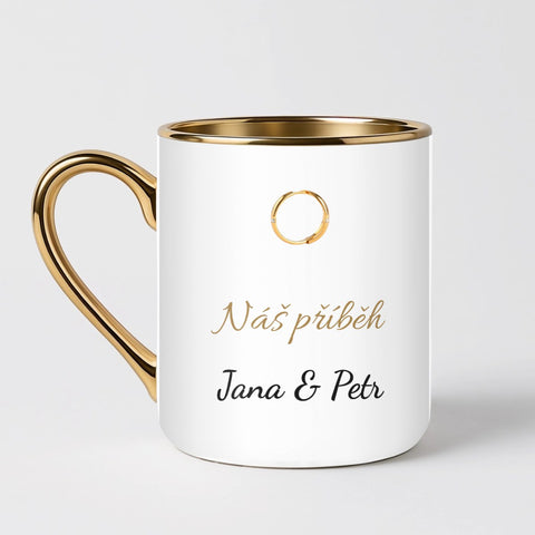 Hrnek Náš příběh - Elegantní hrnek (330ml), Bílý