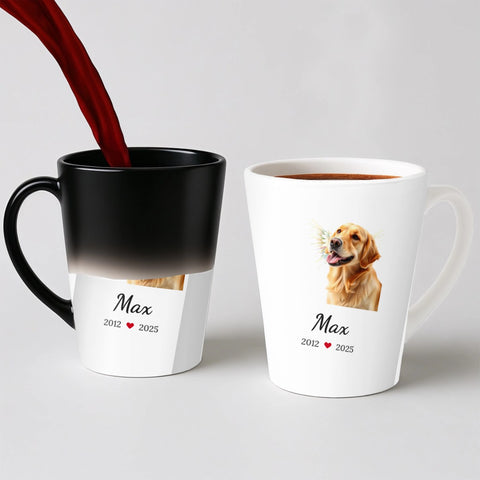 Vzpomínkový hrnek na mazlíčka - Latte Hrnek (300ml), Magický (měnící barvu)